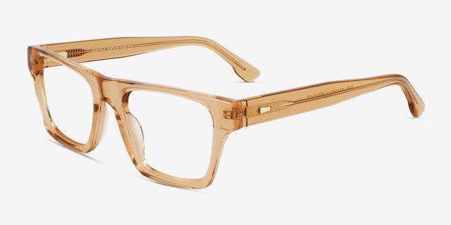 Veritas Yellow AcetateEyeglass Frames from EyeBuyDirect, Angle View