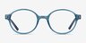 Jabberwocky Clear Blue PlasticEyeglass Frames from EyeBuyDirect, Front View