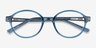 Jabberwocky Clear Blue PlasticEyeglass Frames from EyeBuyDirect, Closed View