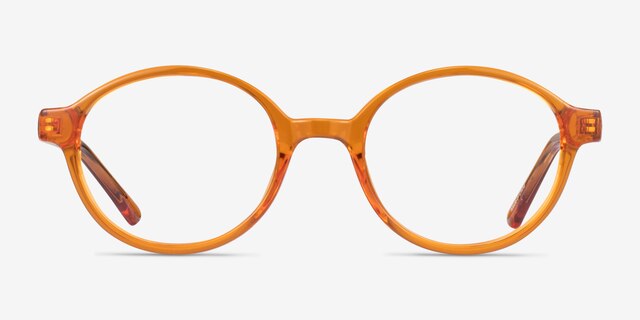Jabberwocky Clear Brown PlasticEyeglass Frames from EyeBuyDirect, Front View