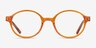 Jabberwocky Clear Brown PlasticEyeglass Frames from EyeBuyDirect, Front View