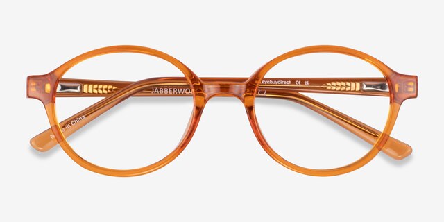 Jabberwocky Clear Brown PlasticEyeglass Frames from EyeBuyDirect, Closed View