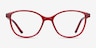 Dollop Red PlasticEyeglass Frames from EyeBuyDirect, Front View