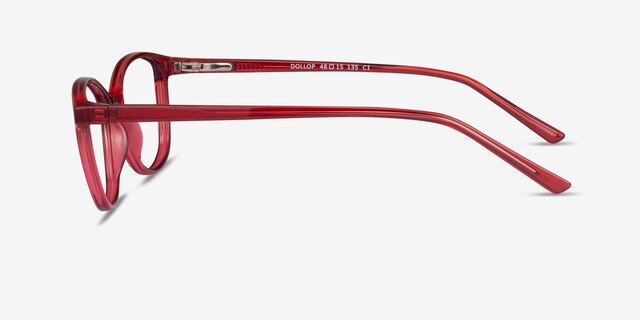 Dollop Red PlasticEyeglass Frames from EyeBuyDirect, Side View