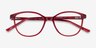 Dollop Red PlasticEyeglass Frames from EyeBuyDirect, Closed View