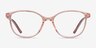 Dollop Clear Champagne PlasticEyeglass Frames from EyeBuyDirect, Front View