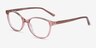 Dollop Clear Champagne PlasticEyeglass Frames from EyeBuyDirect, Angle View