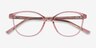 Dollop Clear Champagne PlasticEyeglass Frames from EyeBuyDirect, Closed View