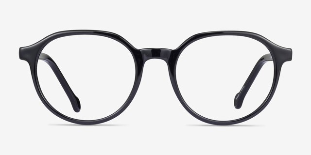 Frolic Black PlasticEyeglass Frames from EyeBuyDirect, Front View