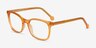 Jubilee Clear Brown PlasticEyeglass Frames from EyeBuyDirect, Angle View