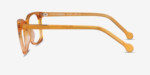 Jubilee Clear Brown PlasticEyeglass Frames from EyeBuyDirect, Side View