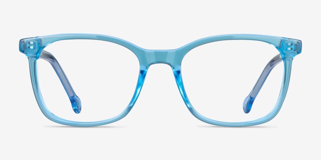 Jubilee Clear Blue PlasticEyeglass Frames from EyeBuyDirect, Front View