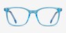 Jubilee Clear Blue PlasticEyeglass Frames from EyeBuyDirect, Front View