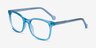 Jubilee Clear Blue PlasticEyeglass Frames from EyeBuyDirect, Angle View