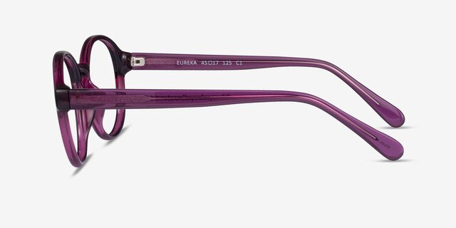 Eureka Purple PlasticEyeglass Frames from EyeBuyDirect, Side View