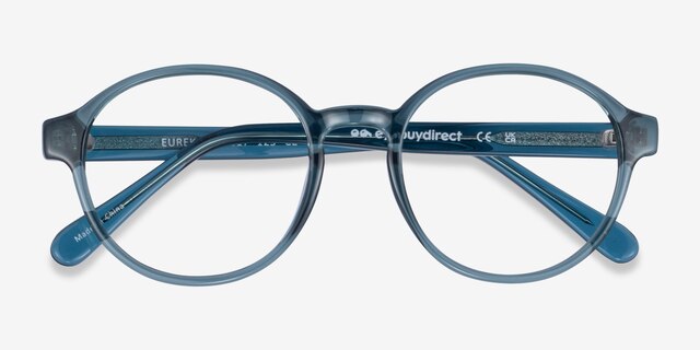 Eureka Blue PlasticEyeglass Frames from EyeBuyDirect, Closed View