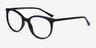 Hodgepodge Black PlasticEyeglass Frames from EyeBuyDirect, Angle View