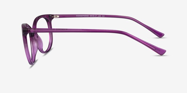 Hodgepodge Purple PlasticEyeglass Frames from EyeBuyDirect, Side View