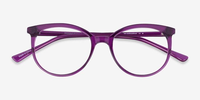 Hodgepodge Purple PlasticEyeglass Frames from EyeBuyDirect, Closed View