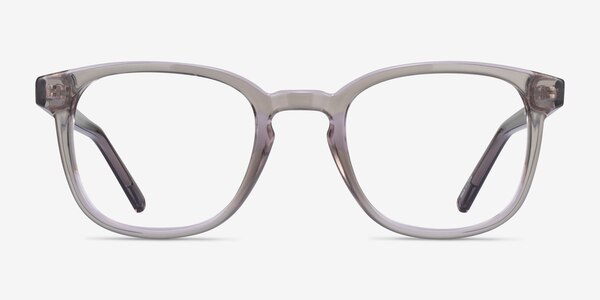 Hullabaloo Clear Gray Plastic Eyeglass Frames