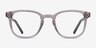 Hullabaloo Clear Gray PlasticEyeglass Frames from EyeBuyDirect, Front View