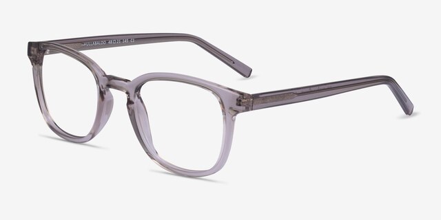 Hullabaloo Clear Gray PlasticEyeglass Frames from EyeBuyDirect, Angle View