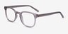 Hullabaloo Clear Gray PlasticEyeglass Frames from EyeBuyDirect, Angle View