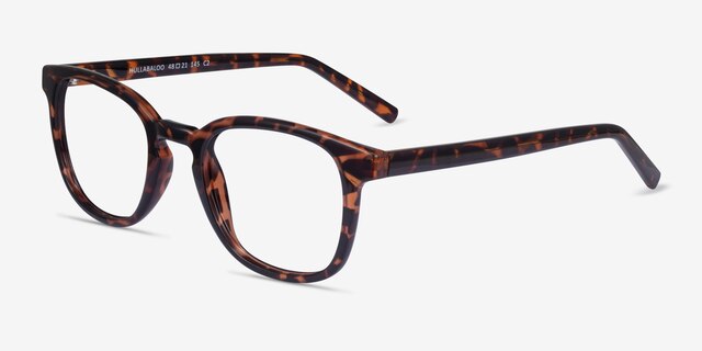 Hullabaloo Tortoise PlasticEyeglass Frames from EyeBuyDirect, Angle View