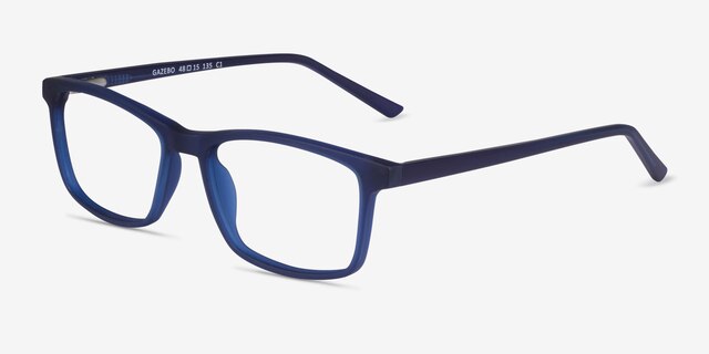 Gazebo Bleu PlastiqueMontures de lunettes de vue d'EyeBuyDirect, Vue d'Angle