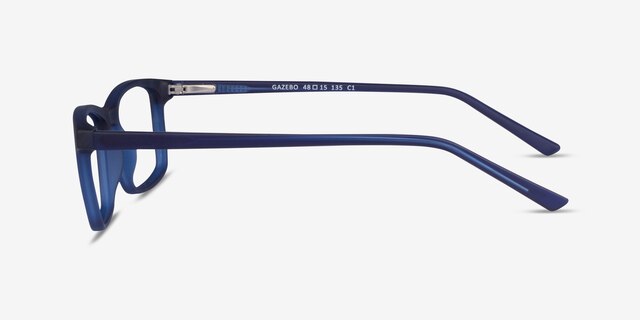 Gazebo Bleu PlastiqueMontures de lunettes de vue d'EyeBuyDirect, Vue de Côté