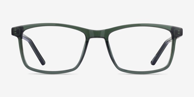 Gazebo Clear Green PlasticEyeglass Frames from EyeBuyDirect, Front View