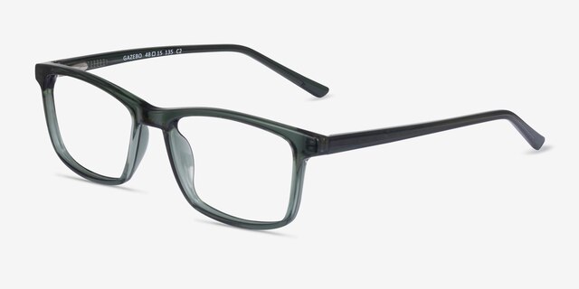 Gazebo Clear Green PlasticEyeglass Frames from EyeBuyDirect, Angle View