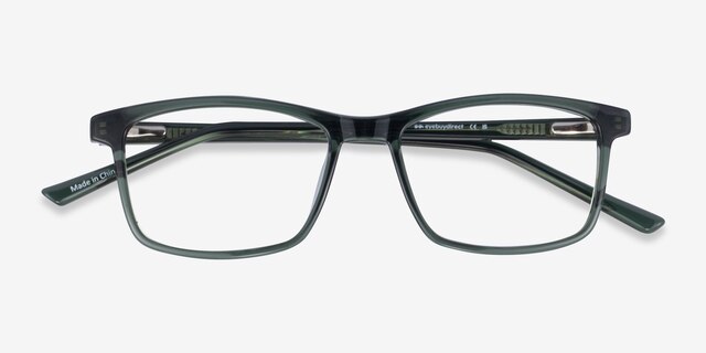 Gazebo Clear Green PlasticEyeglass Frames from EyeBuyDirect, Closed View