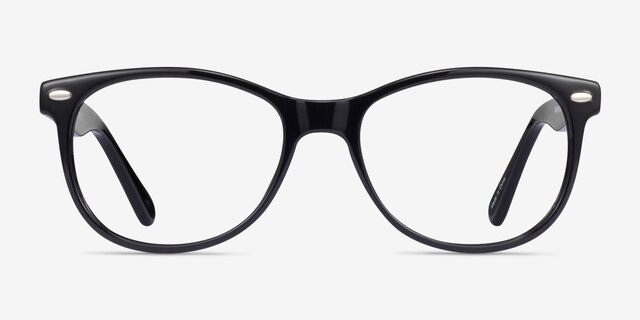 Skedaddle Black PlasticEyeglass Frames from EyeBuyDirect, Front View