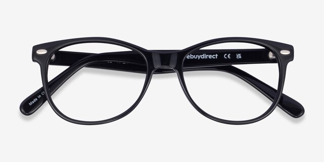 Skedaddle Black PlasticEyeglass Frames from EyeBuyDirect, Closed View
