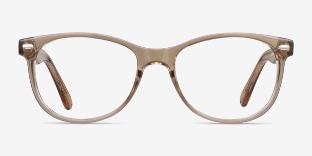 Skedaddle Clear Champagne PlasticEyeglass Frames from EyeBuyDirect, Front View