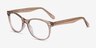 Skedaddle Clear Champagne PlasticEyeglass Frames from EyeBuyDirect, Angle View