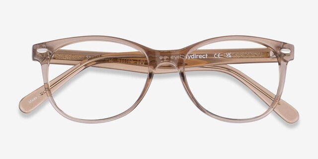 Skedaddle Clear Champagne PlasticEyeglass Frames from EyeBuyDirect, Closed View