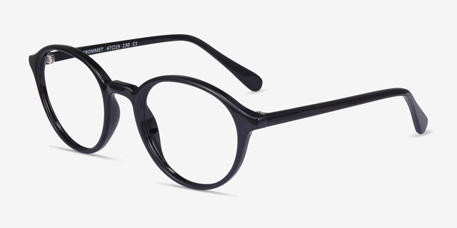 Grommet Black PlasticEyeglass Frames from EyeBuyDirect, Angle View