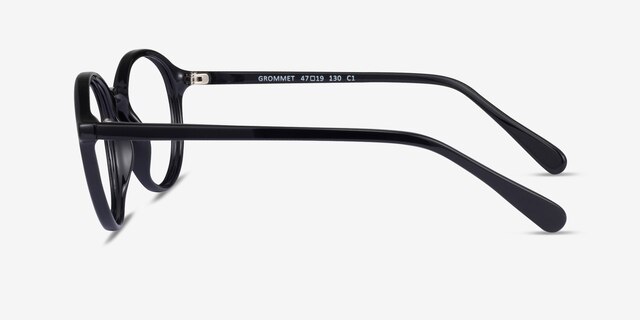 Grommet Black PlasticEyeglass Frames from EyeBuyDirect, Side View