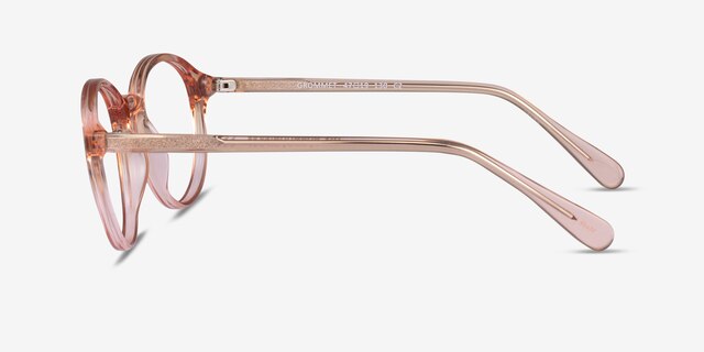 Grommet Clear Champagne PlasticEyeglass Frames from EyeBuyDirect, Side View