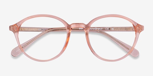 Grommet Clear Champagne PlasticEyeglass Frames from EyeBuyDirect, Closed View