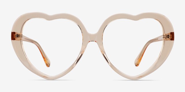 Suki Crystal Brown AcetateEyeglass Frames from EyeBuyDirect, Front View