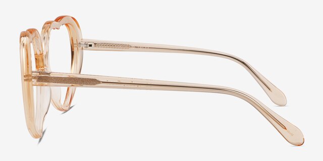 Suki Crystal Brown AcetateEyeglass Frames from EyeBuyDirect, Side View