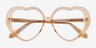 Suki Crystal Brown AcetateEyeglass Frames from EyeBuyDirect, Closed View