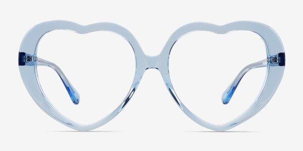 Suki Crystal Blue Acetate Eyeglass Frames