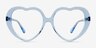 Suki Crystal Blue AcetateEyeglass Frames from EyeBuyDirect, Front View