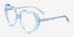 Suki Crystal Blue AcetateEyeglass Frames from EyeBuyDirect, Angle View