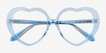 Suki Crystal Blue AcetateEyeglass Frames from EyeBuyDirect, Closed View