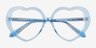 Suki Crystal Blue AcetateEyeglass Frames from EyeBuyDirect, Closed View